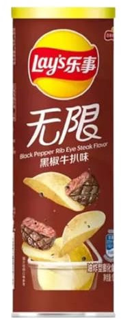 Lay's Stax Black Pepper Rib Eye Steak Chips 90g inkl. Steam-Time ThankYou