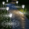 ZEWETO Solarlampen für Außen Garten, 4 Stuck LED Solarleuchten Garten IP65 Winterfest Solar Wegeleuchte 10 Stunden Lang Anhaltendes Solar Edelstahl Dekorative Licht für Außen, RasenLandschaft