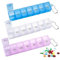 3 Pieces Pill Box Organiser Pill Dispenser Box, 7 Day Pill Box Organiser One Time a Day, Weekly Pill Box Pill Organiser for Medication, Supplements, Vitamins, Cod Liver Oil