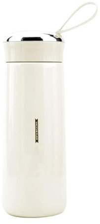 Termo Café para Llevar Pequeño, Taza de Acero Inoxidable, Taza de Termica Aislamiento de Doble Pared,Termo de Acero Inoxidable,taza aislada, Travel Mug, Coffee-to-go, Taza para Coche (Blanco)