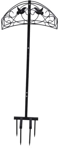 Gartenschlauchhalter, Robuster, Freistehender Wasserschlauchhalter aus Eisen mit 4 Ankerpunkten, Hält 120 Fuß Schlauch, Abnehmbarer Gartenschlauch-Aufbewahrungsständer