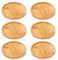 6 Pieces Wooden Coasters and Candle Holders - Round Trays, Christening Holders, Decorative Accessories (Wood Color)