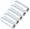 Ouitble 5 tuercas largas, tuercas métricas hexagonales de acoplamiento, conector recto, varilla roscada hexagonal, M6 × 40, sujetadores de rosca espaciadora