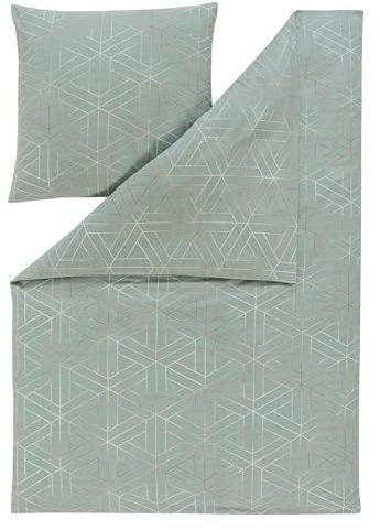 ESTELLA Feinflanell Bettwäsche Tirolo aquamarin 1 Bettbezug 135 x 200 cm + 1 Kissenbezug 80 x 80 cm