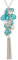 Bulinlin Silber Lange Kette Damen Silber Anhänger Kette mit Quasten Modeschmuck Kette Lang Geburtstagsgeschenk für Frauen(Sea green)