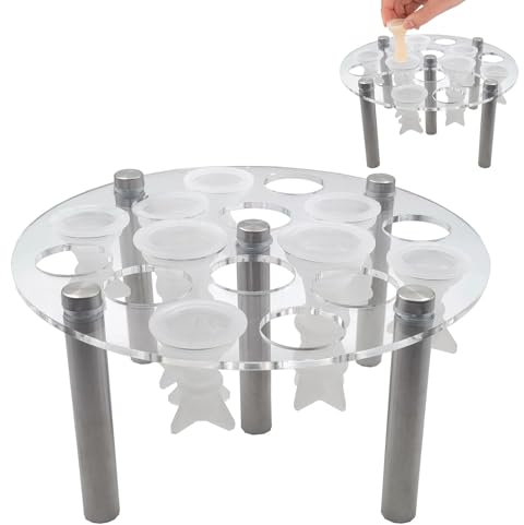 Tuxxjzm Chess Piece Stand, Acrylic Holder for Chess Moulds - Resin Chess Mould Holder | Accessories for Silicone Moulds, 5 Leg Rests, Play Set for Chess Players