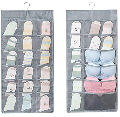 WEIQILE Hängender Kleiderschrank Aufbewahrungs-Organizer - 30 Taschen Hängende Kleideraufbewahrung Organizer für Unterwäsche Socken Krawatten Organizer (30 Pockets)