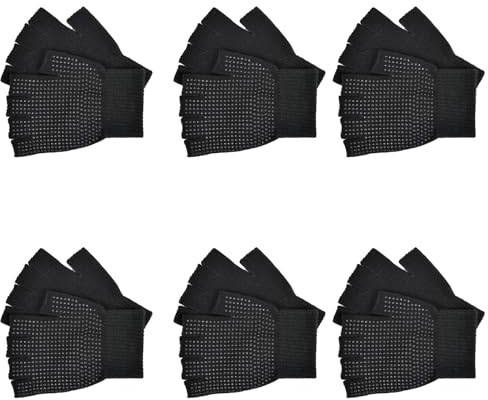 A2Z Mens Women Gloves Warm Winter Fingerless Gripper Magic Glove Half Finger Stretchy Knitted Mittens Outdoor Non-Slip Sports Driving Yoga Gloves