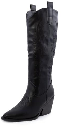 Toocool Stivali Donna Texani Cowboy Western Camperos Scarpe A Punta GA021 [nero, 38]