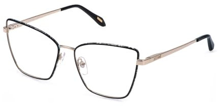 Just Cavalli Damenbrille, Glänzendes Roségold, mit Farbteilen, 57