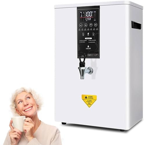 WANGYYDS Water Warmer Commercial Water Boiler 50/60/80L(13/16/21gal)/Hour Step-Heating Automatic Electric Hot Water Dispensers Countertop Adjustable Temperature Quick Heating Touchscreen,White-80L