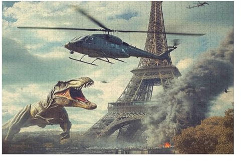 Puzzle for Adults 1000 Jurassic World Puzzles for Adults and Age 14 Years Family Puzzles, Home Entertainment Games4 26x38cm Fds446