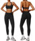Gym Sets for Women 2 Piece Halter Backless Sports Bras Hidden Scrunch Leggings Seamless Yoga Workout Outftis Tracksuits Set