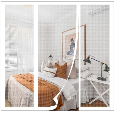 Bianco 155x270cm Zanzariera per Porte di Grandi Dimensioni – Copertura Ampia, Montaggio Senza Strumenti