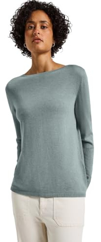 Street One Damen 3015618 Basic Pullover, nile Blue Mel, 34