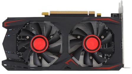 Hominas Grafikkarte, 6 GB GDDR5 Gaming Grafikkarte, Doppellüfter, 192 Bit, PCIe 2.0, 16X-Steckplatz, unterstützt DVI, VGA, HD, Multimedia-Schnittstelle