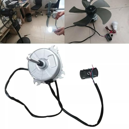 Gettimore Tragbarer 200W 3-Phasen bürstenloser Windkraftanlage Generator, Permanentmagnet mit Getriebe für Wind/Wasser/Handkurbel Stromerzeugung
