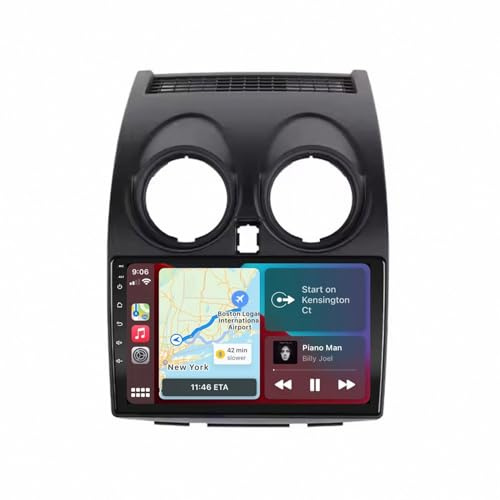 Car Stereo for Nissan Qashqai 2006-2013 with Reverse Camera, Mirror Link, Voice Control, Fm Siri/Aux/Airplay/Fm/Radio Carplay for Car, 4 Core 1G+16G