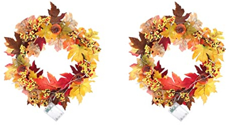 2 Stück Dekoration Thanksgiving Blätter Schild Hängendes Blatt Herbst Chic Fake Front Ernte Ahorn Lampe Urlaub Simulation Künstliche Dekorative Betriebene Beleuchtung Keine Romantik/3071
