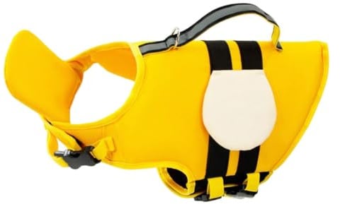 Dog Life Jacket - Bee Design Reflective Pet Swim Vest | High Buoyancy