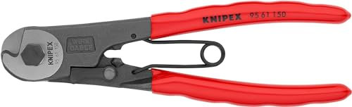 KNIPEX Bowdenzugschneider mit Kunststoff überzogen schwarz atramentiert 150 mm 95 61 150