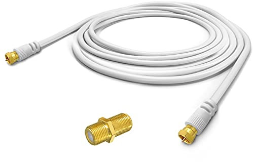 ARLI 2m HD Sat Verlängerungskabel – max. 135 dB 5-fach geschirmt | vergoldete F-Stecker mit F-Verbinder | DVB-S/S2 DVB-T/T2 DVB-C/C2 4K 8K I Anschlusskabel HD Satkabel