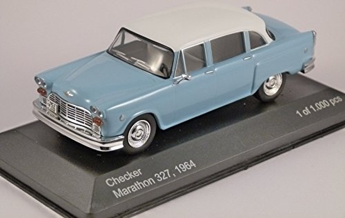 Checker Marathon 327, light blue/white, 1964, Model Car, Ready-made, WhiteBox 1:43
