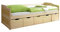 Sofabett Funktionsbett mit Schubkasten Maria Kiefer massiv Natur