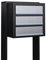 Briefkastenanlage, Design Briefkasten Cube for Three Schwarz/Edelstahl - Bravios