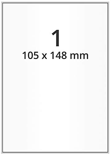 Labelident DIN A6 Etiketten weiß - 105 x 148 mm - 400 Papieretiketten auf 400 DIN A6 Bögen, selbstklebend, matt