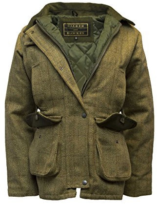 WALKER AND HAWKES Tweed Jacke Derby Damen Light sage 38