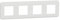 Schneider Electric NU400818 Unica Pro - plaque de finition - Blanc - 4 postes