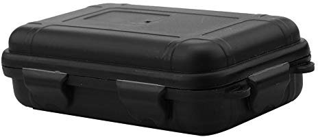 Dilwe Boîte Antichoc, Caisse de Récipient de Stockage de Survie Antichoc Imperméable pour l'activité en Plein Air,Boîte avec Coussin Antichoc, Contenat Etanche(大号-Noir)