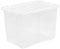 VSL 5 x 80 Litre Plastic Storage Box - Extra Large - Storage Container - Black Lid - Cheap