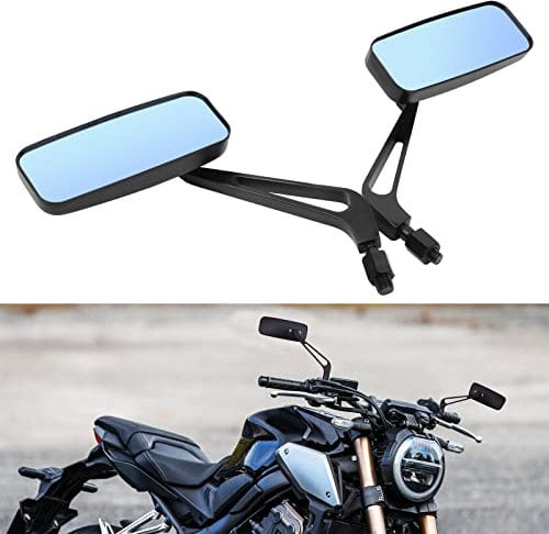 8mm 10mm Motorcycle Rectangle Rearview Side Mirror Wing Side Mirror For Cruiser Scooter Chopper Touring Bobber