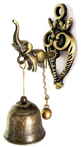 Gladworts - Campanello Vintage in Metallo, Stile retrò/Classico, Magnetico, Decorazione per Negozi, Porta da Parete, Decorazione per Interni ed Esterni, Elephant