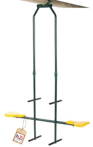 h2i Balançoire double en métal - Balançoire de bateau avec deux sièges à bascule - Balançoire pour enfants - Balançoire d'extérieur résistante aux intempéries - Balançoire de jardin pour enfants -