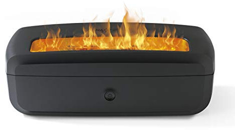 MAXXMEE Dekokamin mit Befeuchtungsfunktion | Wassernebel und Lichteffekte | auch zur Raumluftbefeuchtung | 1 L Wassertank, ohne Chemie/Brandgefahr [schwarz]