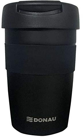 DONAU Thermobecher - 350 ml, Edelstahl, schwarz