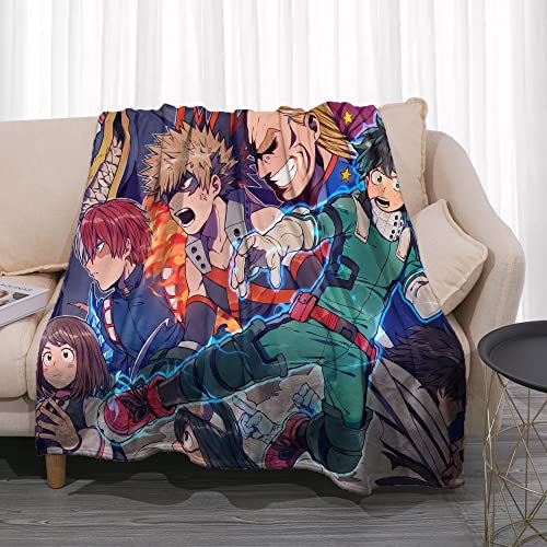 Tongyundacheng My Hero Academia Flanelldecke, Anime, ultraweiche Fleece-Überwurfdecke, Mikrofaser, gemütlich, warme Überwürfe, für Winter-Bettwäsche, Sofa, Bett, Couch, Heimdekoration