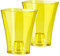 Tymar Orchideentopf Übertopf, 2er-Pack, transparent, Blumentopf, Blumenkübel für Orchidee, Pflanzentopf aus Kunststoff, Moderne, schlanke, Quadratische Form, ORCHPS001 (Gelb Transpartent, ø 12 cm)