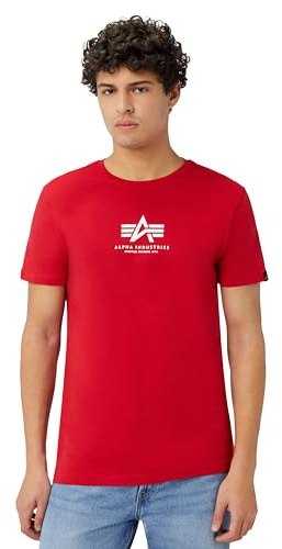ALPHA INDUSTRIES Herren Basic T Ml T-Shirt, Rot (Speed Red/White), 3XL