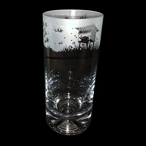 Milford Collection Animo Glass Highball Glass - Bee