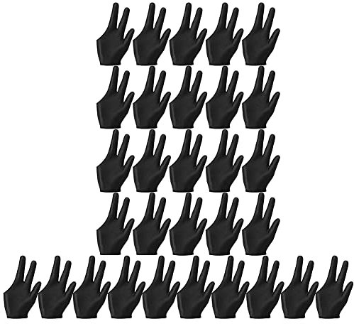 Qeunrtiy Atmungsaktive Billard Handschuhe Billard Handschuhe Billard Handschuhe für die und Rechte Hand Universelle 3 Finger Queue Handschuhe Queue Handschuhe,30