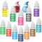 Fettlösliche Lebensmittelfarbe für Schokolade, 12 x 6 ml Lebensmittel Farben, lebendiges Lebensmittelfarbset, Farbstoff zum Backen, Zuckerguss-Lebensmittelfarbe für Kuchendekoration, Backen, Macarons