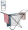 CUQOO Foldable Airer - Compact Clothes Drying Rack, Winged Heavy Duty Indoor Airer, Outdoor Clothing Drying Rack w/ 22 Bars, Large Stainless Steel Laundry Clothes Horse Black