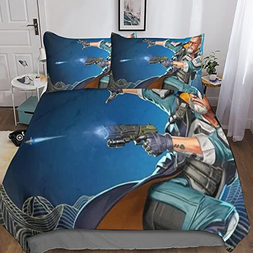 Apex Legends Bettwäsche 3er Set Mit 3D Bettwäsche-Sets 3teilig Mikrofaser, Bettwäsche Kinder Mit Kissenbezug Für Erwachsene Teenager Kinder Double(200x200cm)