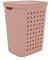 Rotho Jona Wäschesammler 55l mit Deckel, Kunststoff (PP recycelt), pink, 55l (43.2 x 35.5 x 53.3 cm)