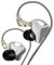 KZ ZVX HiFi In Ear Monitores Auriculares Dual Dynamic Drivers In-Ear Auriculares con Cable Plano OFC Desmontable 2PIN 0.75mm para audiófilos, PC, MP3, MP4(sin micrófono, Plateado)