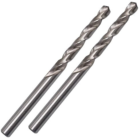 SKIR'CO (2 piezas) Brocas 6 mm, Broca helicoidal de Acero rápido para metal, Brocas para metal HSS, Punta dividida, DIN 338